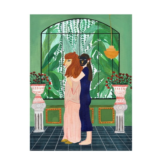 Trademark Fine Art Jota de jai Lion Mom Canvas Wall Art