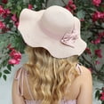 thumbnail image 2 of ROYAL MATRIX Women Straw Sun Hat Wide Brim UV Protection Beach Hat Summer Floppy Hat with Linen Bow Pink, 2 of 8
