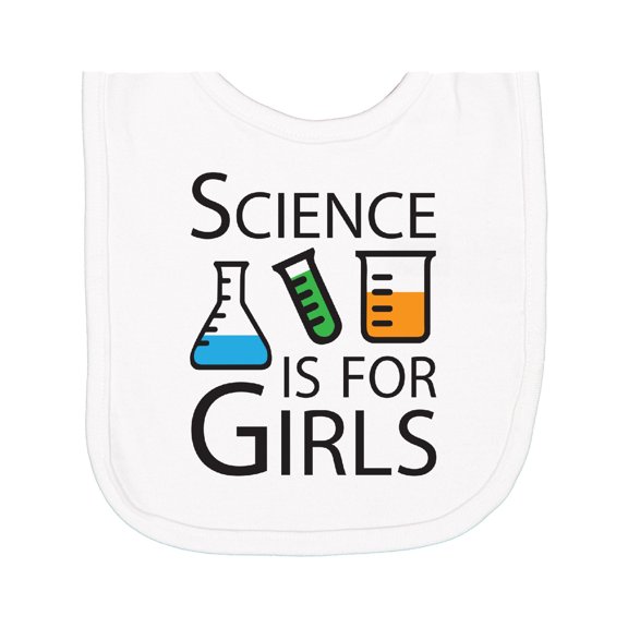 Inktastic Science is for Girls Newborn Bib