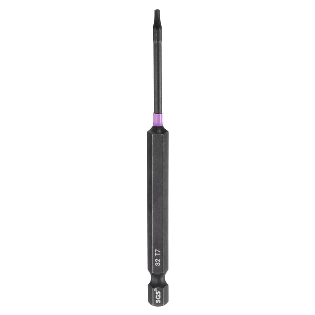 Uxcell T7 Torx Impact Screwdriver Bit 1/4" Hex Shank 4" Long Magnetic No Hole