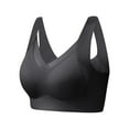 thumbnail image 4 of Wdgfv Seamless Jelly Bras for Women - Full Coverage Wireless Bra with Support and Lift for Older Black XXL, 4 of 5