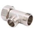 thumbnail image 3 of 7 8 Brass T, Adapter Shower Head Three Connector Valve Optional Movable Lock For Toilet Diverter Nut, 3 of 8