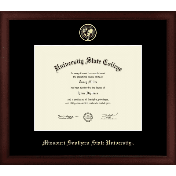 Missouri Southern State University Diploma Frame, Document Size 10" x 8"