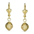 thumbnail image 2 of Bling Jewelry Womens Set of 2 Elegant Vintage Drop Ball Earrings Gold Plated, 2 of 5