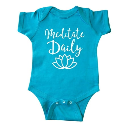 

Inktastic Yoga Meditation Anti Stress Daily Gift Baby Boy or Baby Girl Bodysuit