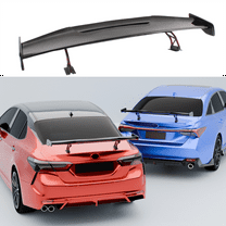 Universal Spoiler Wing Aleron Rear Trunk Deck Lid Spoiler for Most Sedan Saloon Trunk Mounted Accessories Painted Gloss Black ABS Material Easy Installation Adjustable Angle