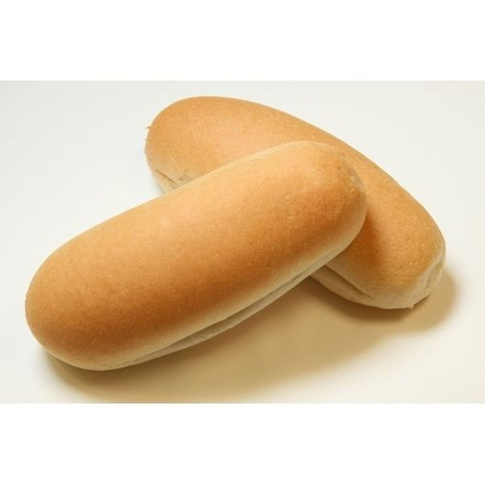 Rotellas Italian Bakery 6 inch White Solid Hoagie, 6 count -- 6 per case