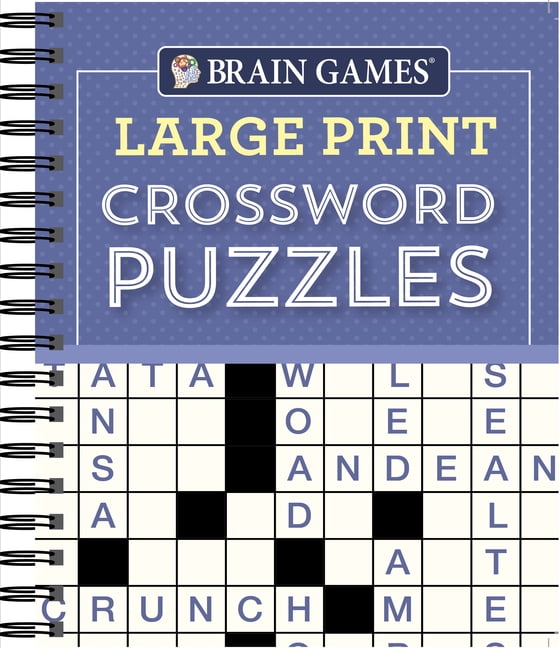Brain Large Print Crossword Puzzles Purple Com - Wall Mounted Crossword Puzzles Free