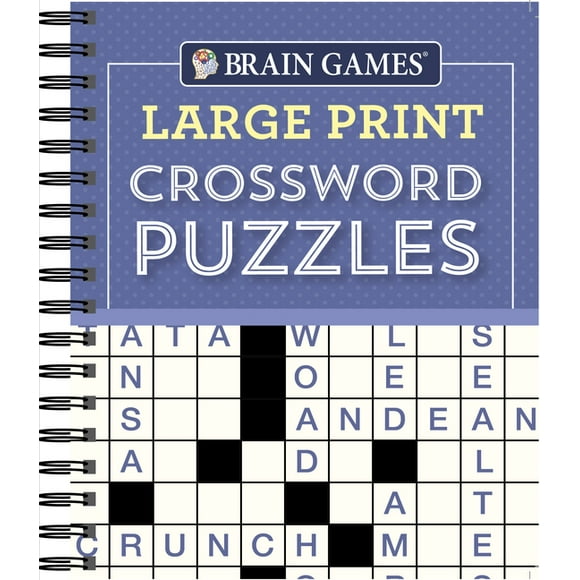 Brain Games Large Print: Brain Games - Large Print Crossword Puzzles (Purple) (Other)(Large Print)