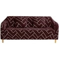 thumbnail image 1 of Pattern Sofa Slipcover Stretch Arm Chair Large Sofa Slipcover Leather Furniture Protector for 3-Seat Sofa,Chocolate, 1 of 8