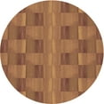 thumbnail image 1 of Ahgly Company Machine Washable Indoor Round Transitional Mahogany Brown Area Rugs, 4' Round, 1 of 7