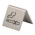 thumbnail image 1 of Jikaix No Smoking Sign Stainless Steel Double Sides Noticeable Clear Printed Stable Non-smoking Warning Sign For Restaurant, 1 of 5