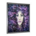 thumbnail image 2 of Designart 'Portrait of A Lady With Purple Lavender Flowers' Modern Framed Art Print, 2 of 4