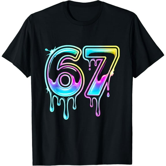 Six Seven Ice Cream Drip Cool Meme 67 Funny 6 7 Youth T-Shirt tee