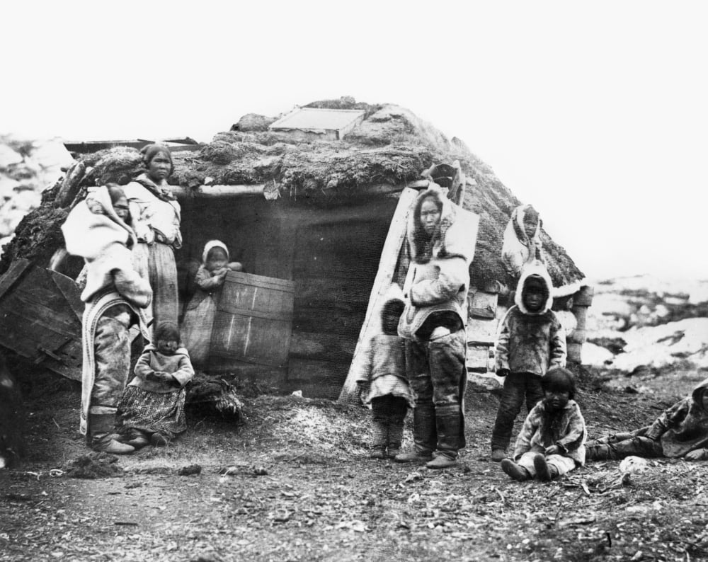 Canada Eskimo Family, 1860. /Nan Eskimo Family Group Of The Eastern
