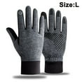 thumbnail image 1 of Unisex Touch Screen Running Gloves, Thermal Winter Glove Liners Grey L, 1 of 4