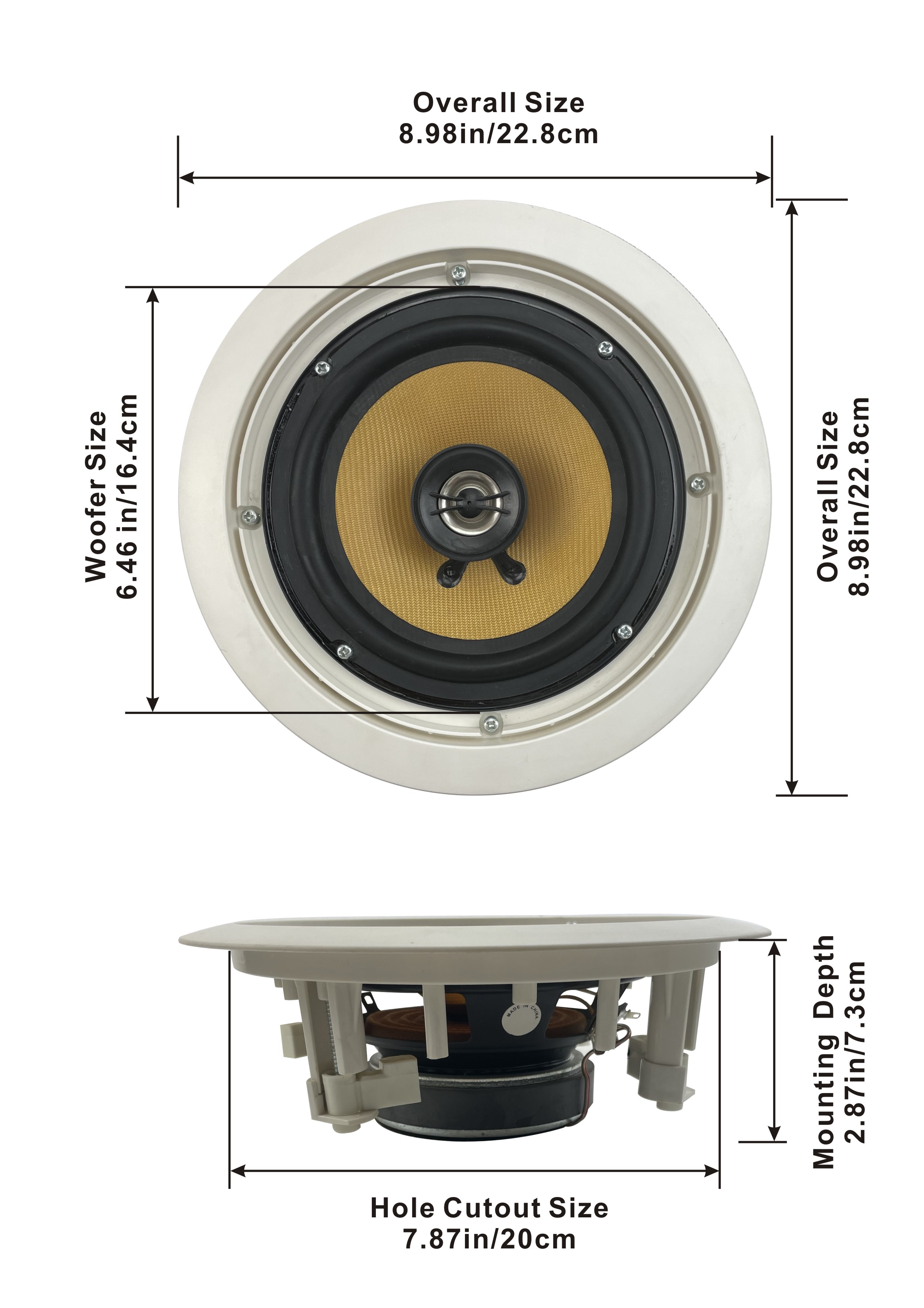 Acoustic Audio HD-6 In Ceiling 6.5" Speakers Home Theater Surround Sound 7 Speaker Set - image 2 of 4