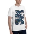 thumbnail image 2 of Bingfone Friendly Smiling Sharks Men'S Loose Fit Short-Sleeve Pocket T-Shirt, 2 of 7