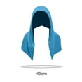 thumbnail image 6 of Pebbuoy Quick Dry Cooling Hoodie Towel Solid Color UV Protection Breathable Sweat Absorbent Sports Running Hood Towel, 6 of 7