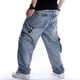 thumbnail image 2 of Pantalones vaqueros holgados de varios bolsillos, de talla extra grande, largos, de moda para hombre, estilo hip hop, para baile callejero, patineta, talla grande, 2 of 5