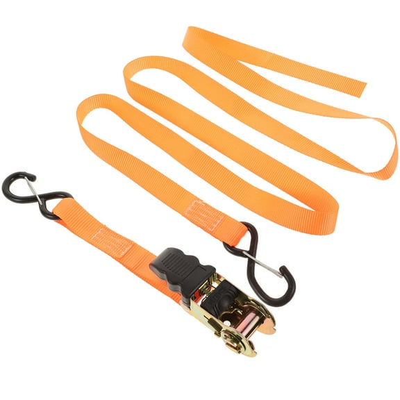 Worgeous  Cargo Strap Ratchet Straps with Hooks Buckle Adjustable Orange