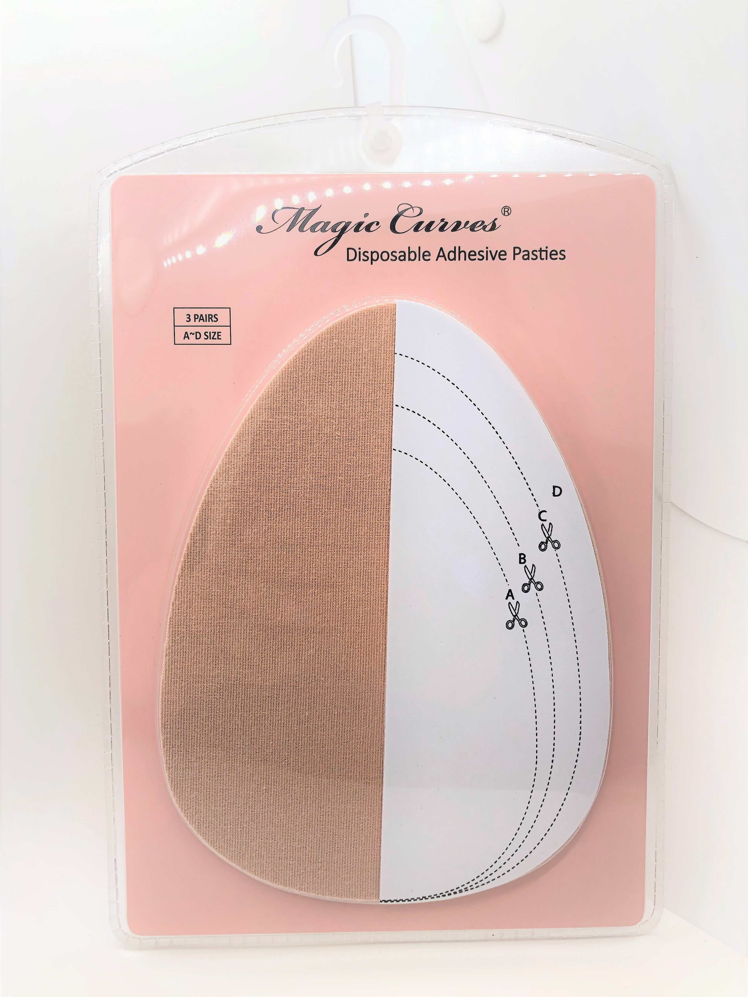MAGIC CURVES DISPOSABLE ADHESIVE PASTIES ( 3 PAIRS ) CUT SIZES A~D