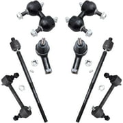 Detroit Axle - Front Rear Sway Bar End Links + Inner & Outer Tie Rods Replacement for 2001-2006 Hyundai Elantra - 8pc Set
