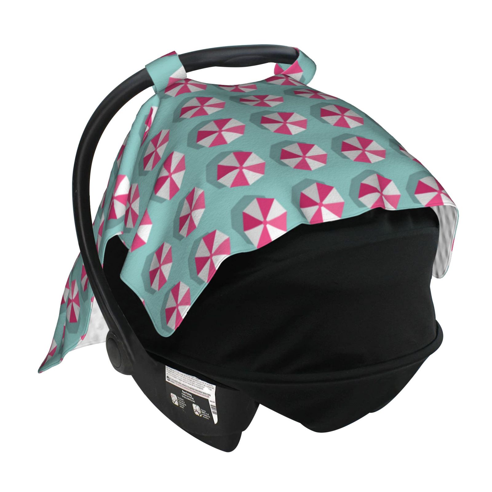 Car Seat Cover Baby - summer Pattern Breathable Infant Car Seat Cover for Baby Carseat, Lightweight Comfort Baby Essentials Must Haves Newborn Stuff for Girl Boy