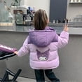 thumbnail image 5 of Abrigos de invierno Kuromi Sanrioed Anime Y2K para niñas y niños, chaqueta de moda morada, abrigo de plumas, ropa Kawaii, ropa para niños, regalo de Navidad, 5 of 5