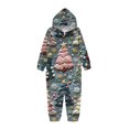 thumbnail image 2 of Odeerbi Christmas Onesie Pajamas for Family Holiday Sleep Jumpsuit Long Sleeve Family Christmas Pajamas Matching Sets Toddler Fashion Printed Hooded Jumpsuit Sleepwear PJs Set Green, 2 of 5
