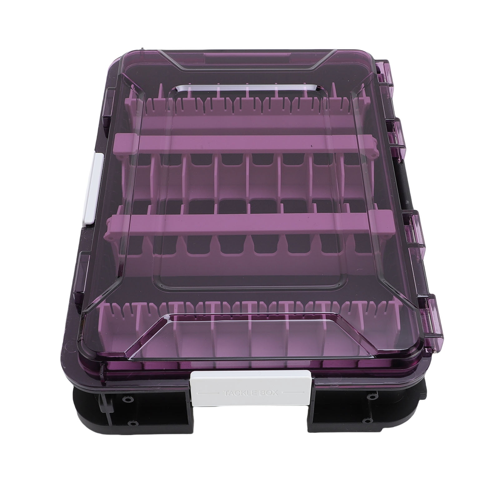 Suodoka Squid Jig Hook Storage Case Container ABS Plastic Lid Squid Bait Lure Organizer Tackle Box for Sea Fishing, 9.4 inches / 24 cm, Vibrant Pink