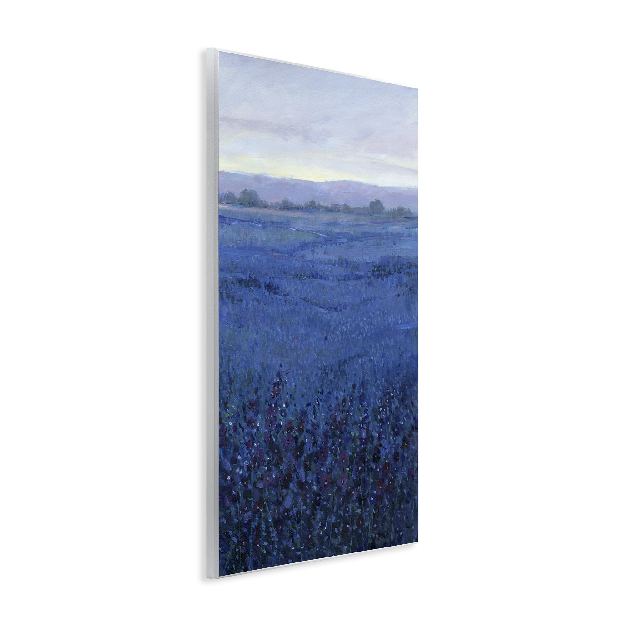 Stupell Industries Blue Country Fields Landscape Painting Unframed Art Print Wall Art, 10 x 15