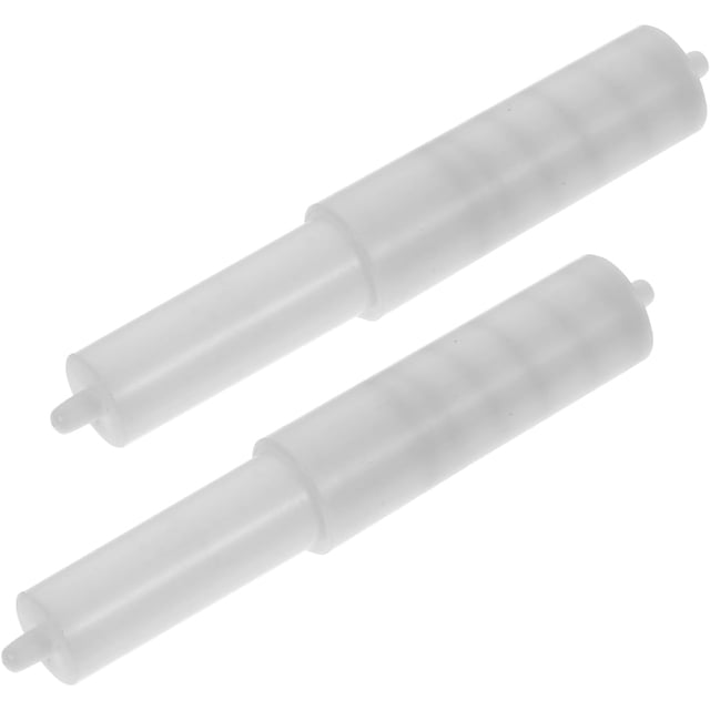 HUGFEGWE Toilet Paper Roller 2 Pack White Toilet Paper Holder Roller Spindle Replacement Rod Plastic Spring Loaded Paper Box Roller Roll Tissue Holder Rod 5.70X0.79X0.20inch U2537-5504