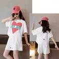 thumbnail image 2 of TAIAOJING Girls Summer Outfits Sets 2PCS Sets Casual Short Sleeve Tops And Shorts Printed Playwear Comfortable Clothes For Toddler Kids Teen Age 4 15 Relaxed Fit 6-7Y, 2 of 9