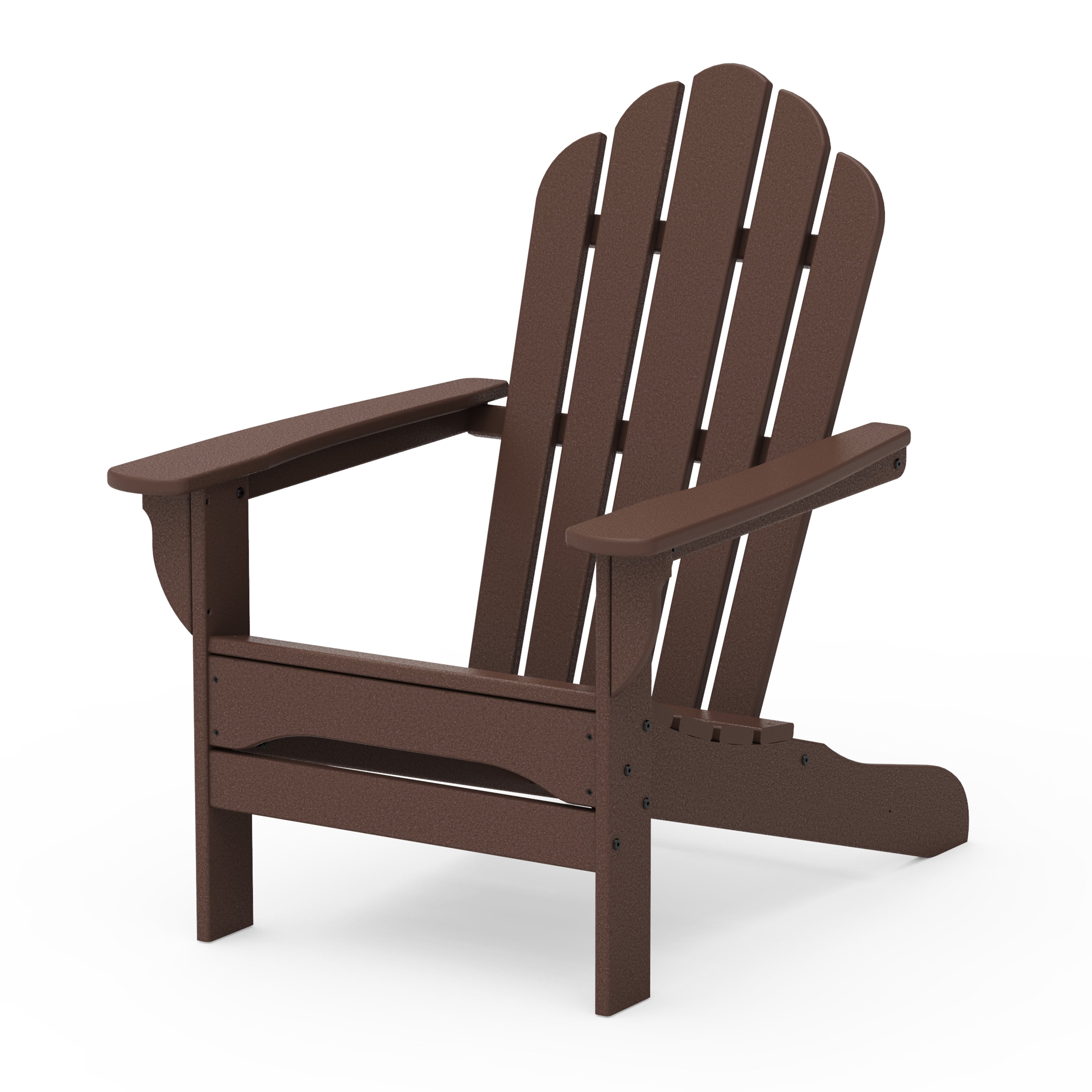Better Homes & Gardens by POLYWOOD Southlake Outdoor Flowerback Adirondack Chair, All-Weather HDPE, Patio Seat, Mahogany