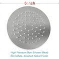 thumbnail image 2 of AIR-Rain Shower Head, Ultra-Thin Design-Pressure Boosting, Awesome Some Experience, High Pressure High Flow Stainless Steel Rainfall Shower Head (6 Inch,Brushed Nickel), 2 of 4