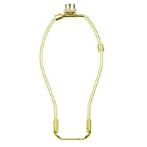 TWDRTDD 12" Brass Heavy Duty Harp with UNO Fitter Adapter Converter Finial Set