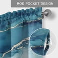 thumbnail image 5 of Valance for Windows,Abstracts Turquoise Marble Stripe Valances Curtain Rod Pocket Valance for Kitchen Bedroom Living Room Bathroom,Farm Stone Texture Short Curtains Window Treatment 54x18in, 5 of 9