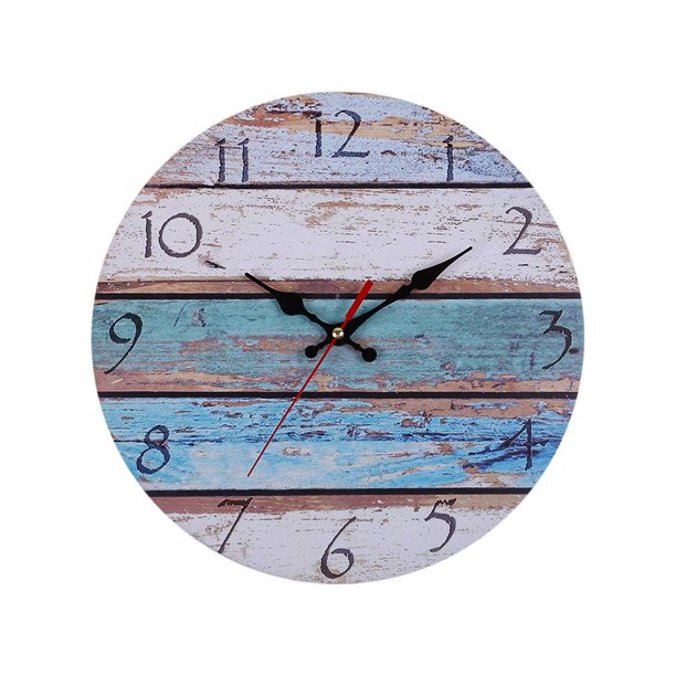 Reloj De Pared Redondo Decorativo Números Árabes Reloj De Pared Movimiento De Cuarzo Ticking Reloj Decorativo 1111Fourone JJ24064