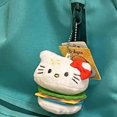 Cute Cartoon Hello Kitty Burger Keychain Kawaii Plush Doll Bag Pendant