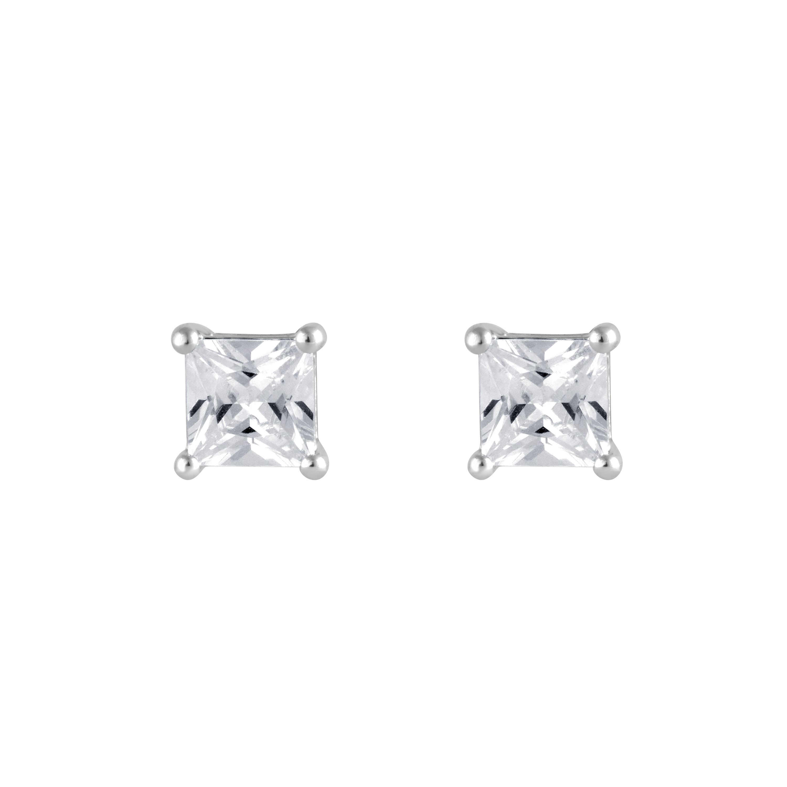Unique Moments 1 Ct Lab Grown Diamond Solitaire Stud Earrings 10K White Gold for Women