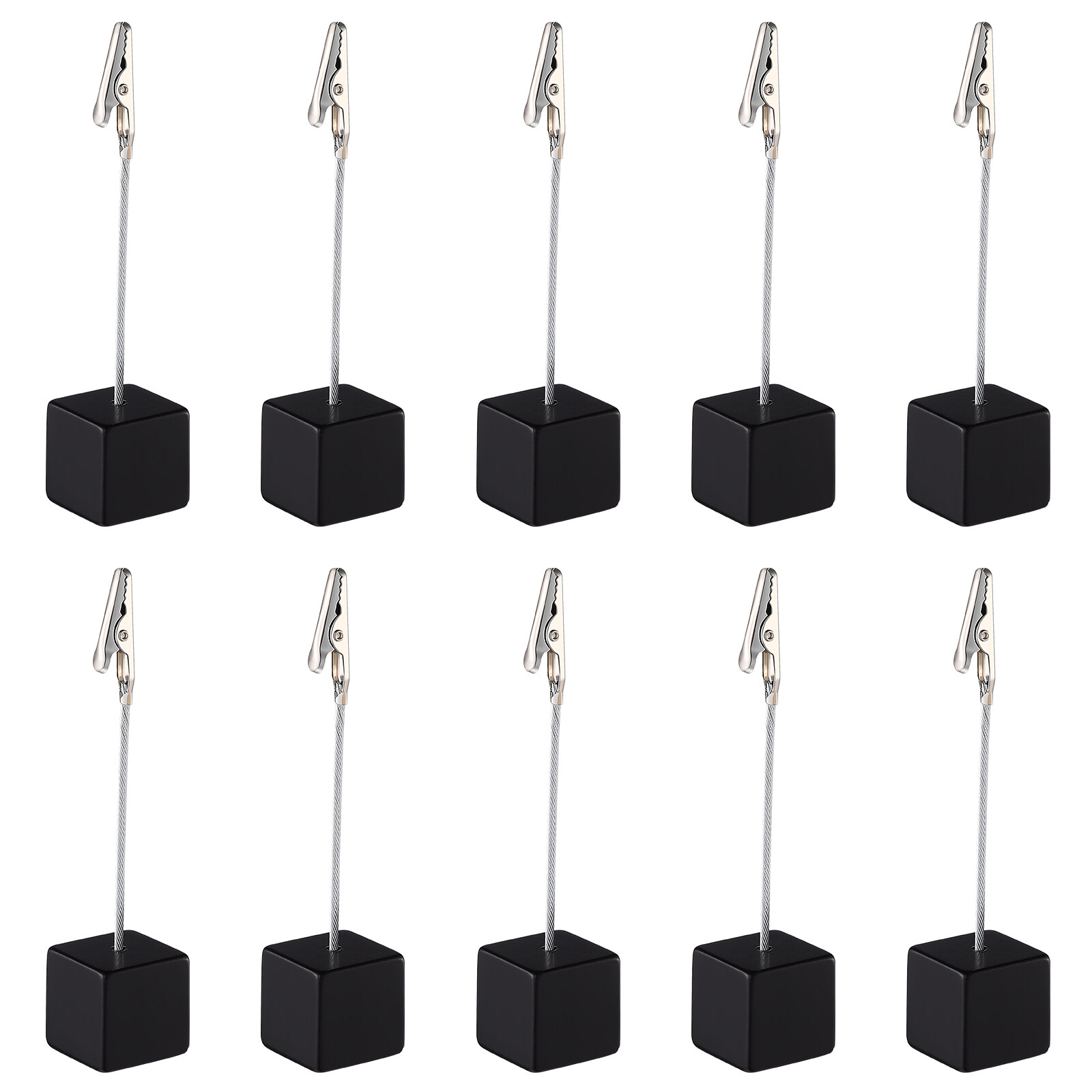 10pcs Resin Base Photo Clip Holders Memo Clips Tabletop Place Card