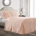 thumbnail image 1 of Lush Decor Ruffle Skirt Bedspread Blush Shabby Chic Farmhouse Style Lightweight 2 Piece Set, Twin, 1 of 1
