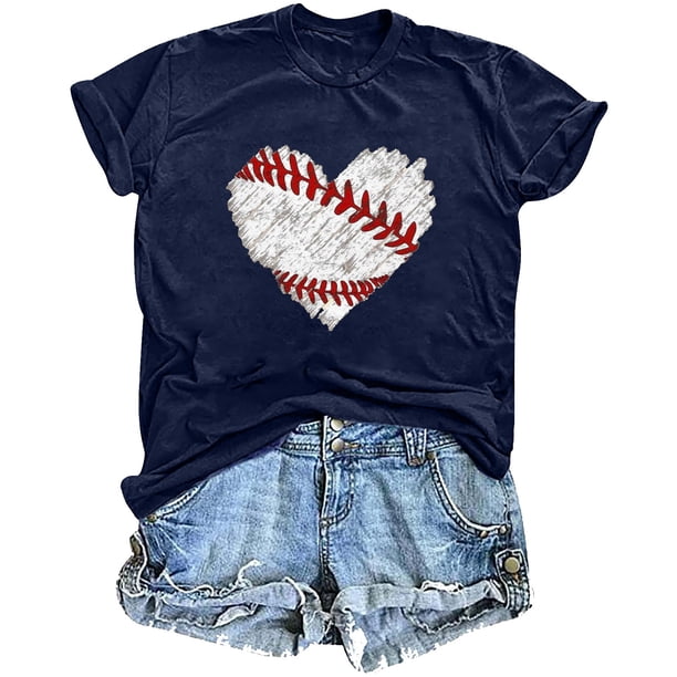 Mujeres Impreso Casual Top, Manga Corta Crew Cuello Blusa para la Primavera Y el Verano Desgaste, Ligero Imitación Algodón Moda Tee