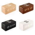 thumbnail image 1 of Led Digital Electronic Alarm Charging Wireless Charging Digital Wooden Clock, 1 of 7