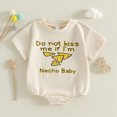 thumbnail image 2 of KPOPLK Newborn Baby Boy Summer Clothes Funny Print Short Sleeve Sweatshirt Romper Grandpa Infant Bodysuit(3-6 Months,Beige), 2 of 8