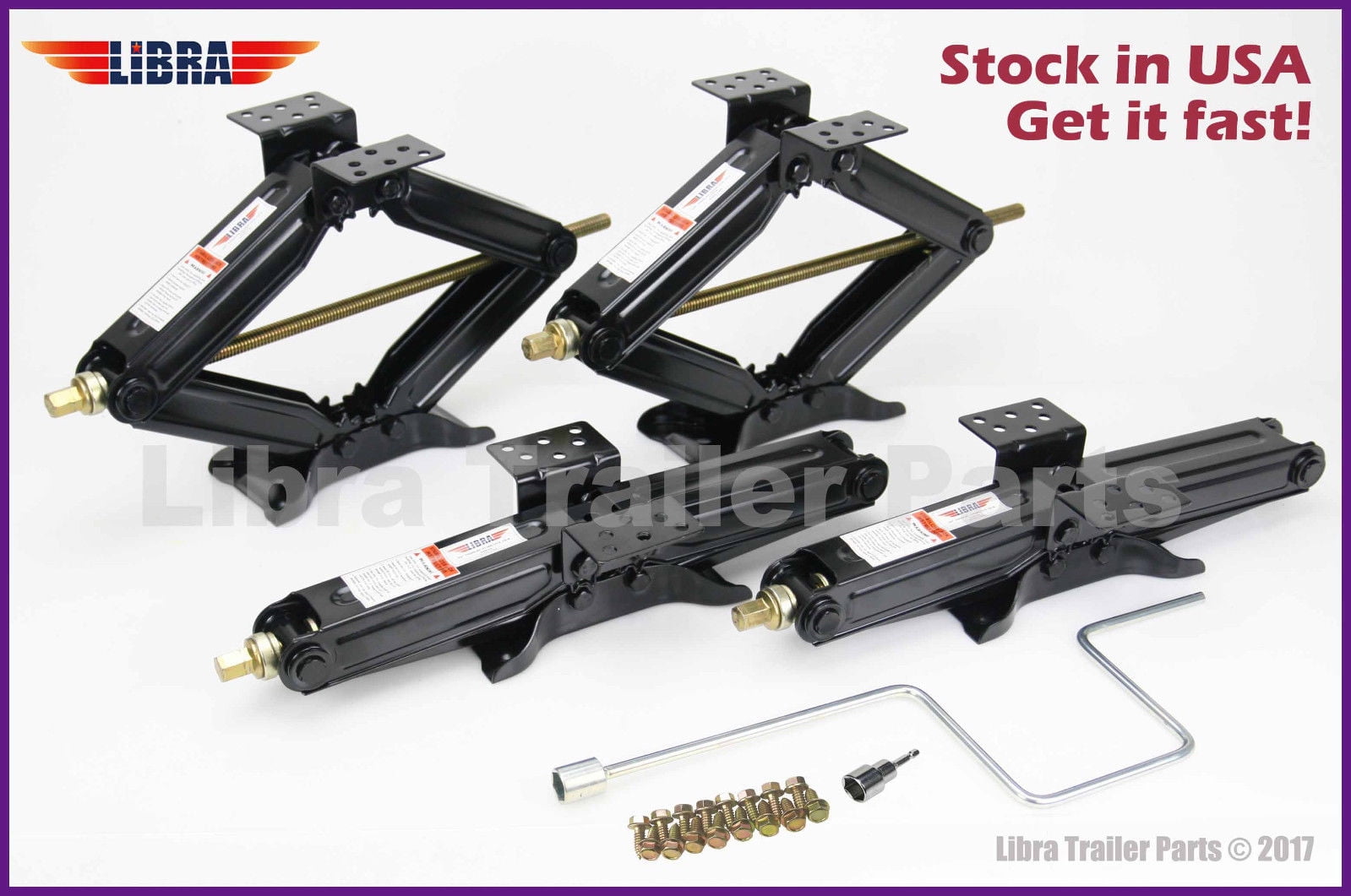 Set of 4 LIBRA 5000 lb 20" RV Trailer Stabilizer Leveling ...
