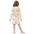 thumbnail image 7 of FORMRS Niños Bathrobe Unisex Hooded Robe Soft Plush Pajamas Sleepwear, Size 2-3T, Beige Seashell, 7 of 7