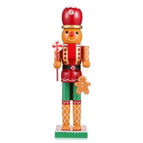 Mobestech Xmas Wooden Craft Decor Assorted Color Fine Workmanship Nutcracker Puppet 1Pc