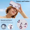 thumbnail image 2 of Phone Case for Samsung A25 5g Case Clear Glitter Sparkle Aesthetic Samsung Galaxy A25 5g Case Silicone Soft Flower Transparent Shockproof Cover Purple Slim (Silver-Purple), 2 of 14